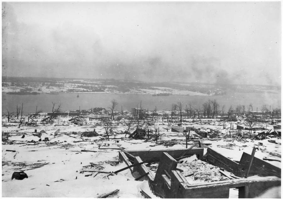 Damage From Halifax Explosion