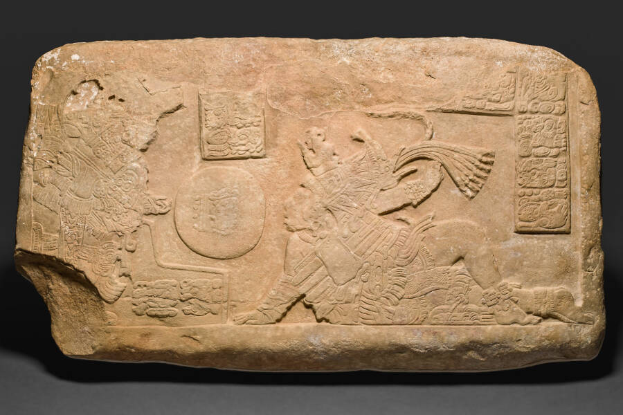 Ancient Maya Pelota Carving