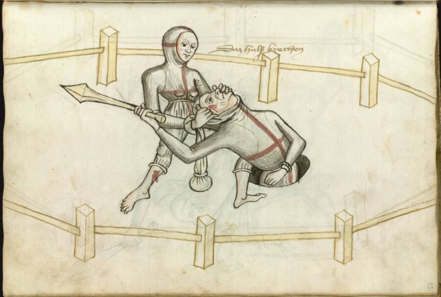 Medieval Divorce By Combat Illustration