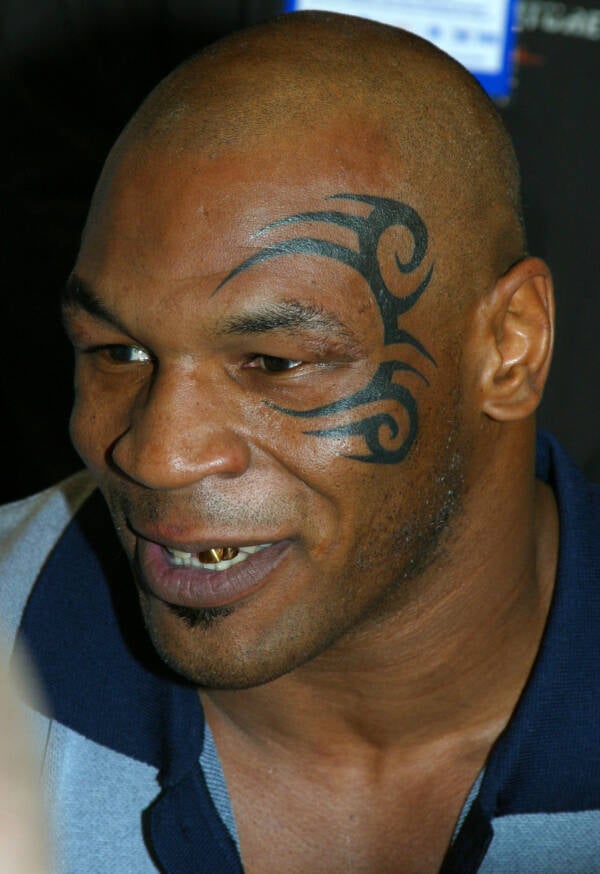Boxer Tribal Face Tattoo