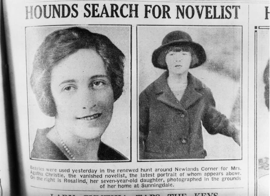 News Of Agatha Christie's Disappearance