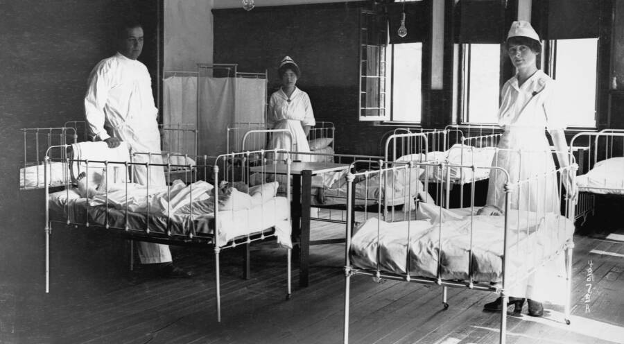 A Hospital Room Full Of Sick Children