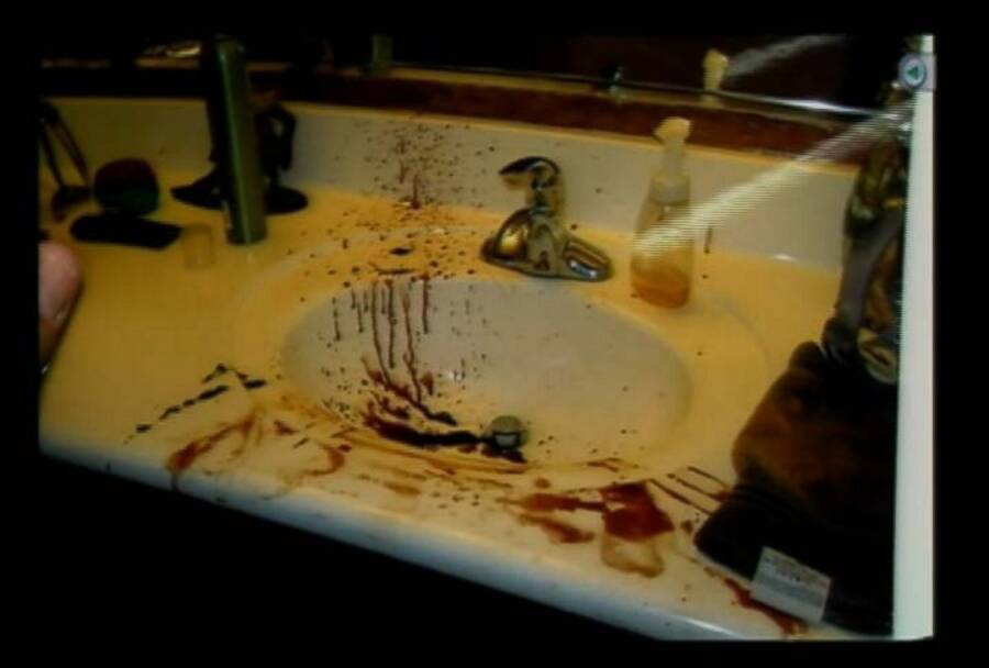 Bloody Sink At Crime Scene