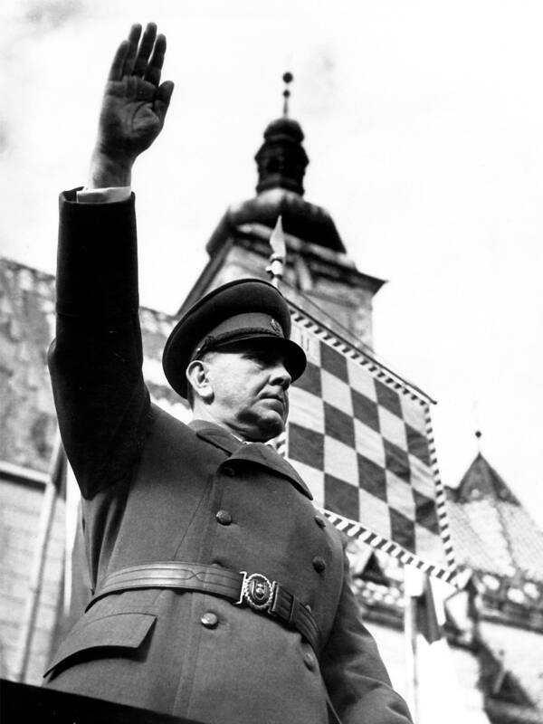 Pavelić Saluting His Troops