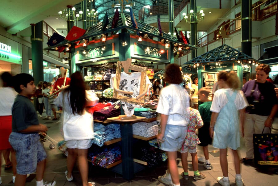 Vintage Mall Photo Of A Kiosk