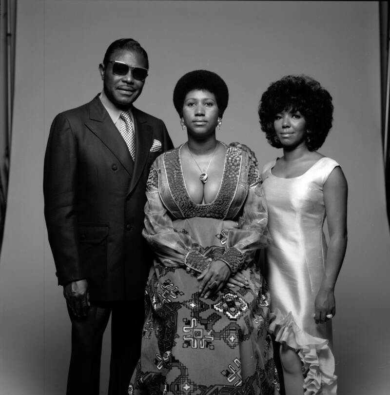 Aretha Franklin With Family