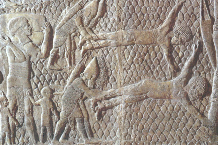 Assyrians Flaying A Prisoner Alive