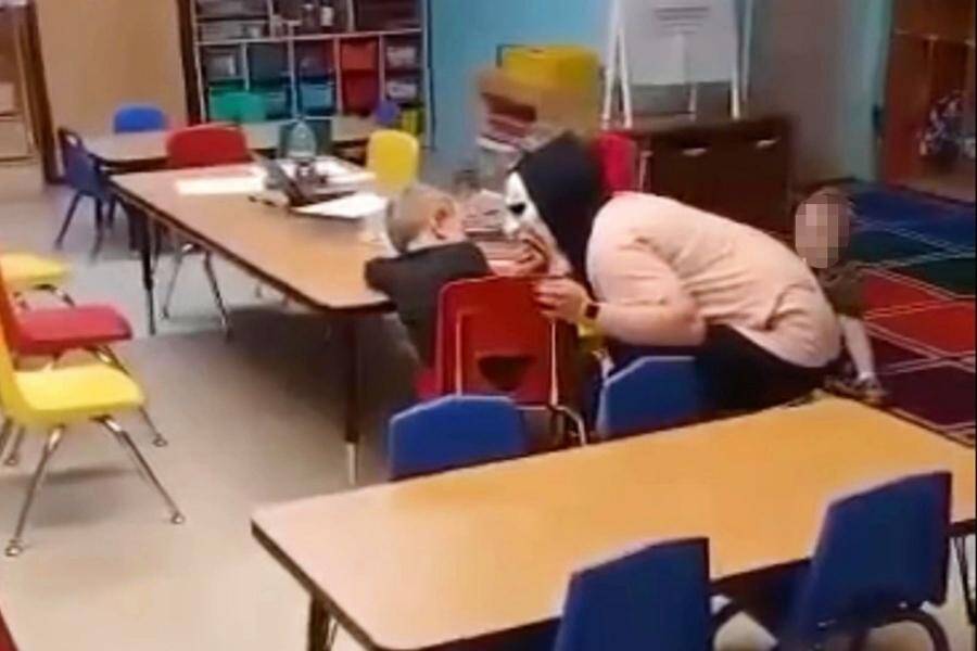 Daycare Worker Scaring Child