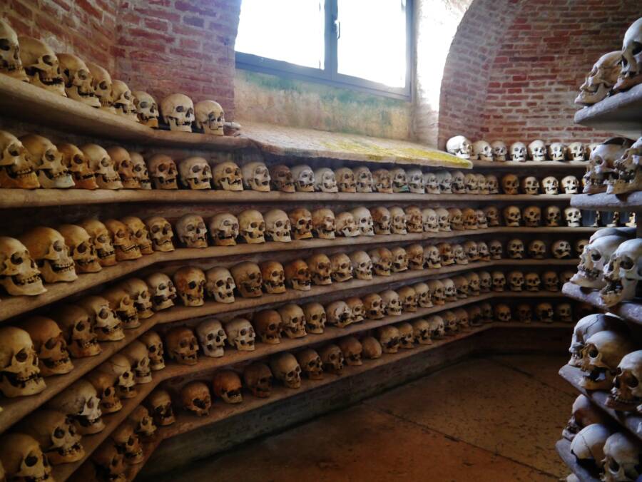 Ossuary Skulls In Verona
