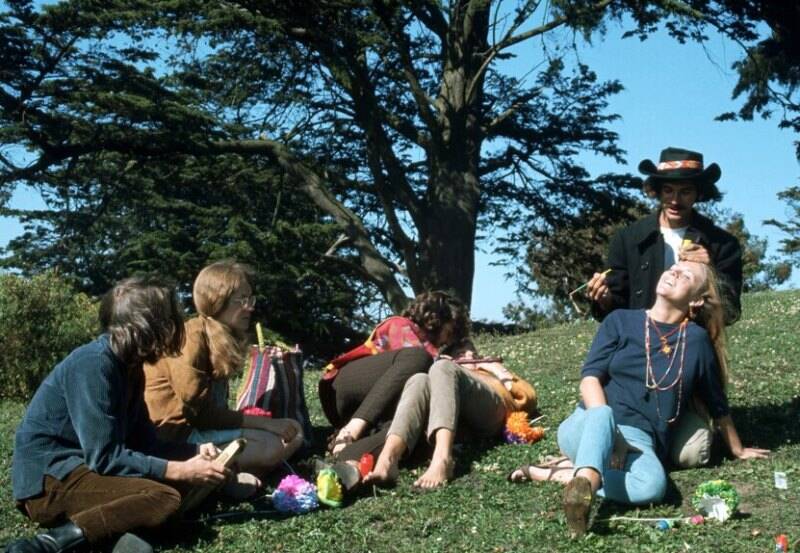 Hippies During The Summer Of Love