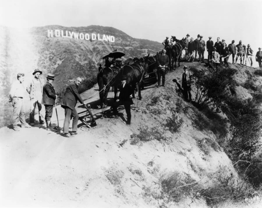 Hollywood Sign Then