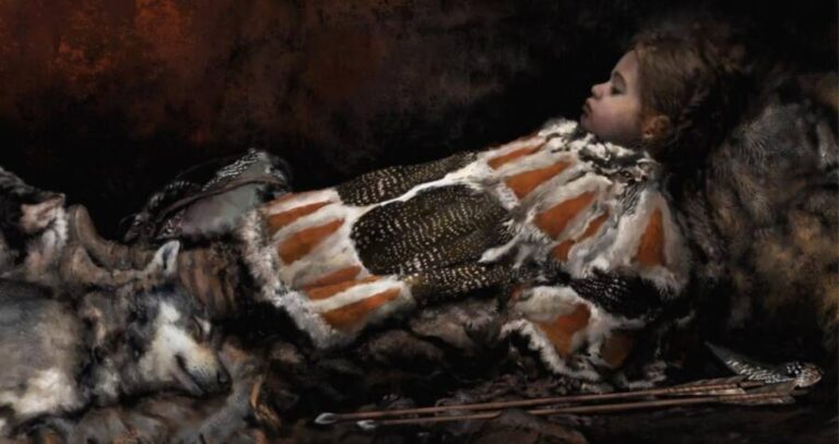 Stone Age Child And Dog