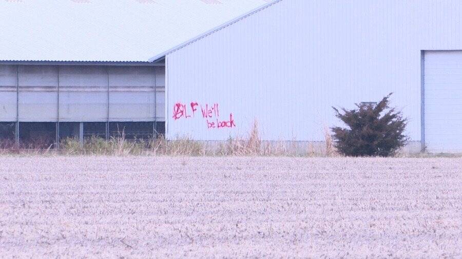 Message Spray-Painted By Activists