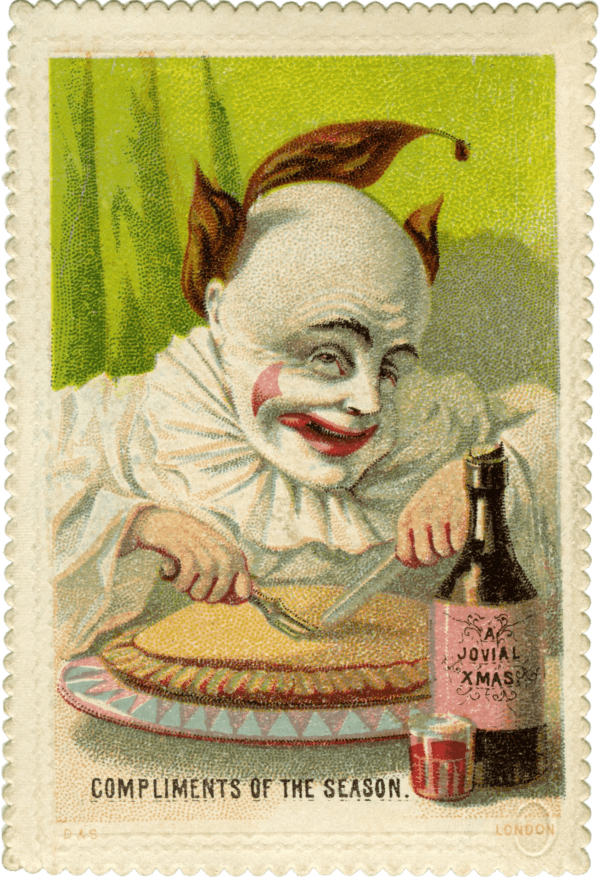 Clown Christmas Card