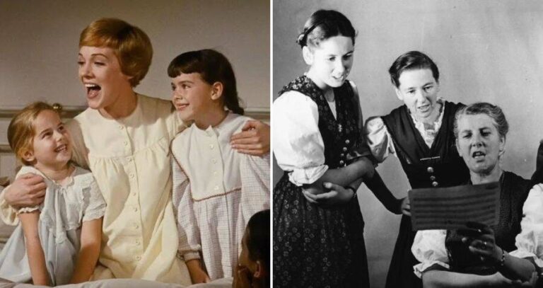 Julie Andrews Singing With Children Alongside Maria Von Trapp Singing With Children