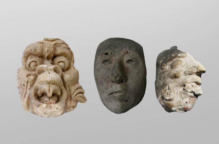Stucco Maya Masks