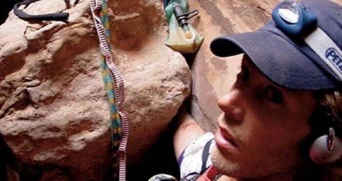 Aron Ralston Pinned Down