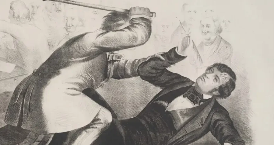 Caning Of Charles Sumner Drawing