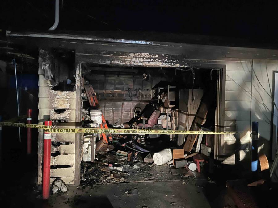 Fire Damage To Immigration Services Garage