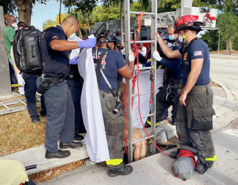Firefighters Rescue Florida Woman From Storm Drain