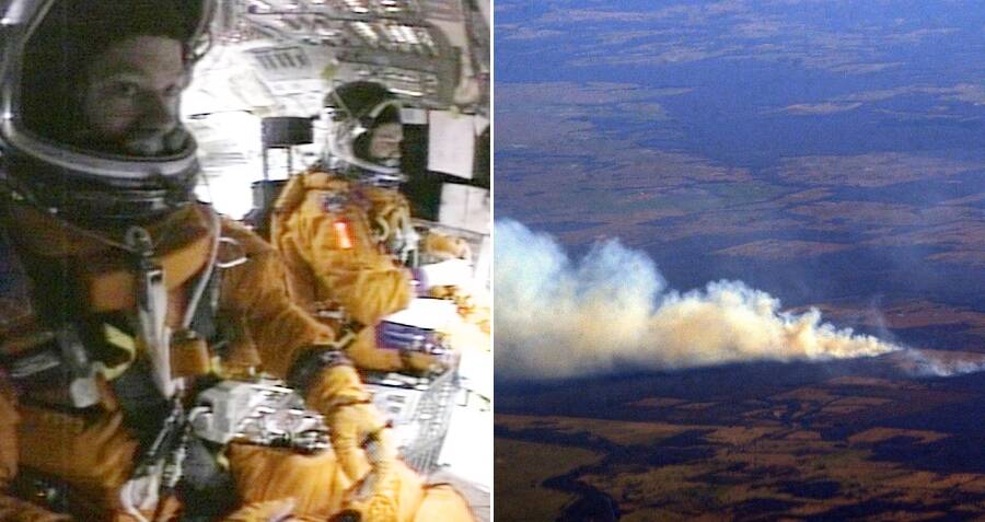 challenger crew cabin falling