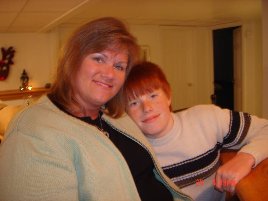 Young Bryce With His Mother