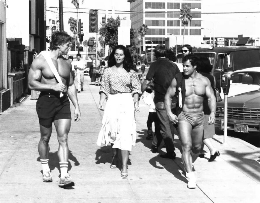 Arnold And Franco Walk Down The Street
