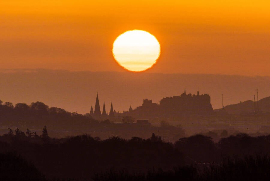 Edinburgh Castle At Sunrise