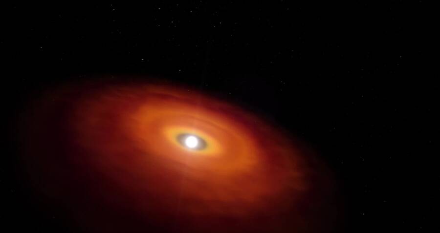 Water Molecules Found Circling Distant Star V883 Orionis