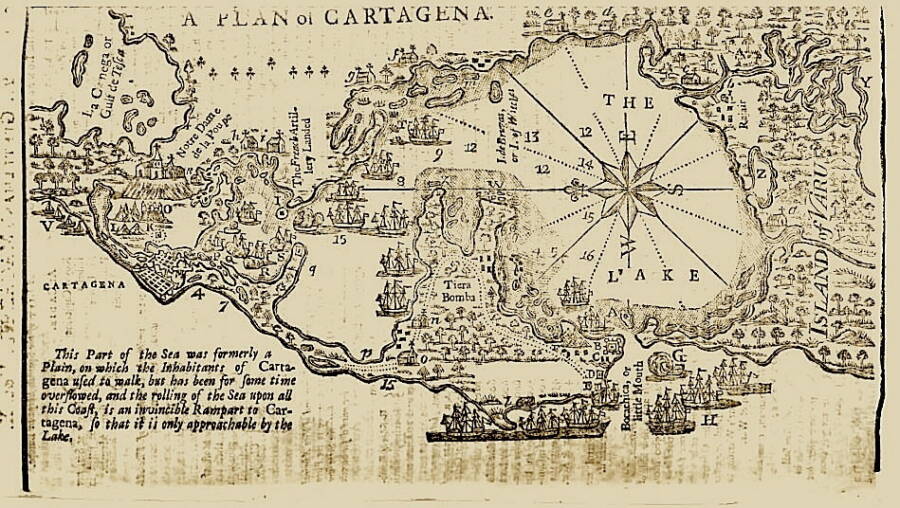 1740 Cartagena Map