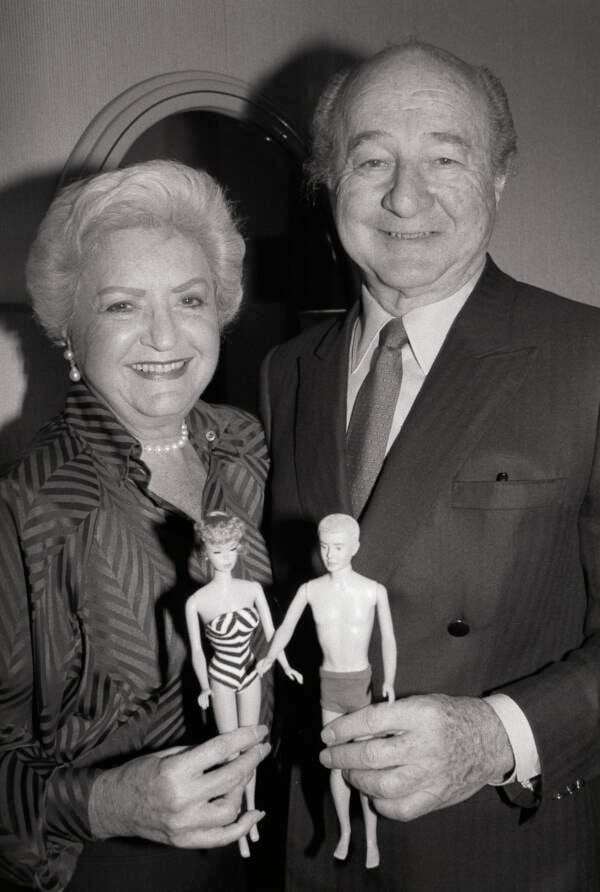 Ruth And Elliot Handler Holding Barbie And Ken