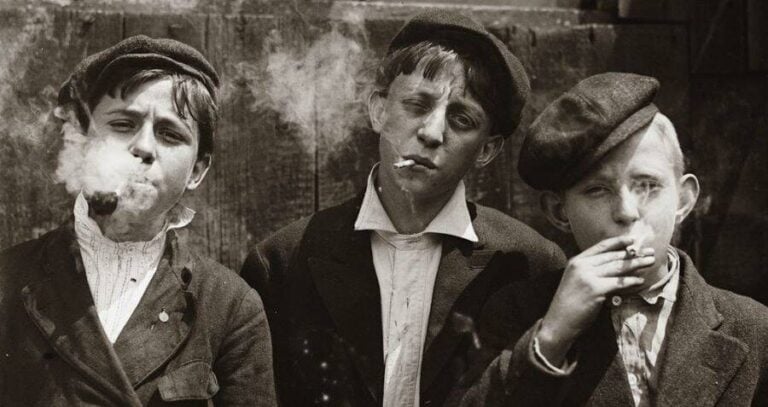 Three Boys Smoking