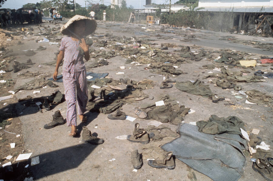 Abandoned Uniforms During The Fall Of Saigon