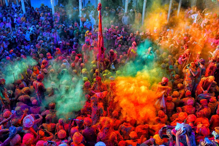 Colorful Holi Crowd