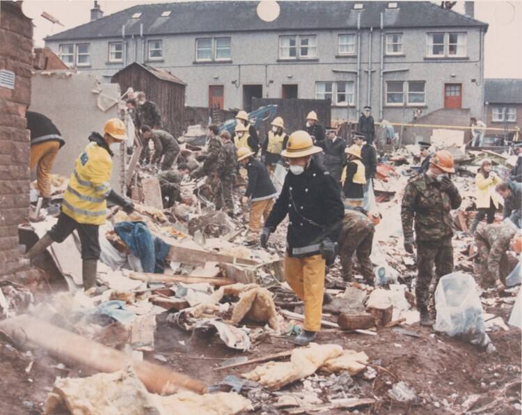 Debris After Lockerbie Bombing
