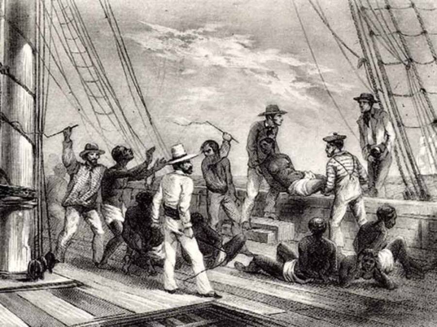 Enslaved People Being Thrown Overboard