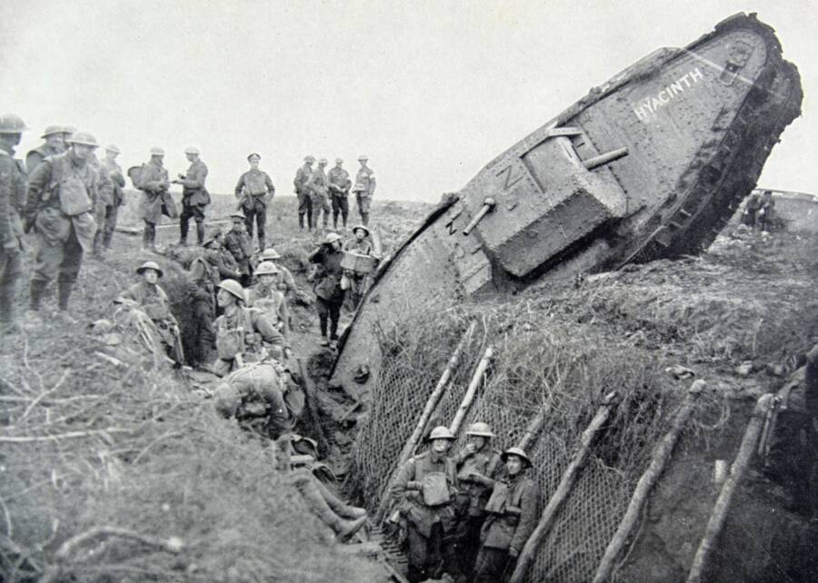 German Tank In A Trench