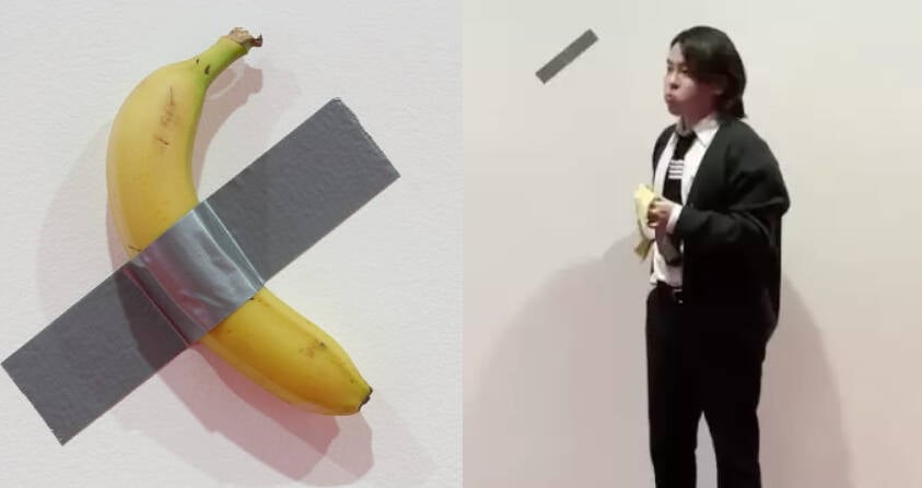 South Korean Student Eats $120,000 Banana Art Off Museum Wall