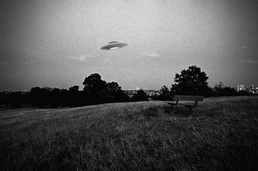 UFO Flying Through The Sky
