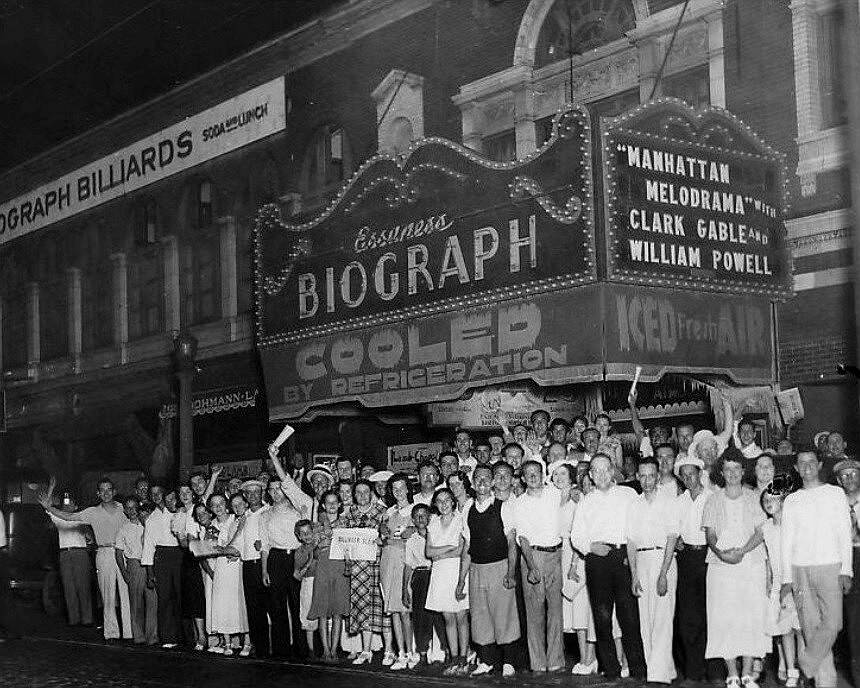 Crowd Outside The Biograph