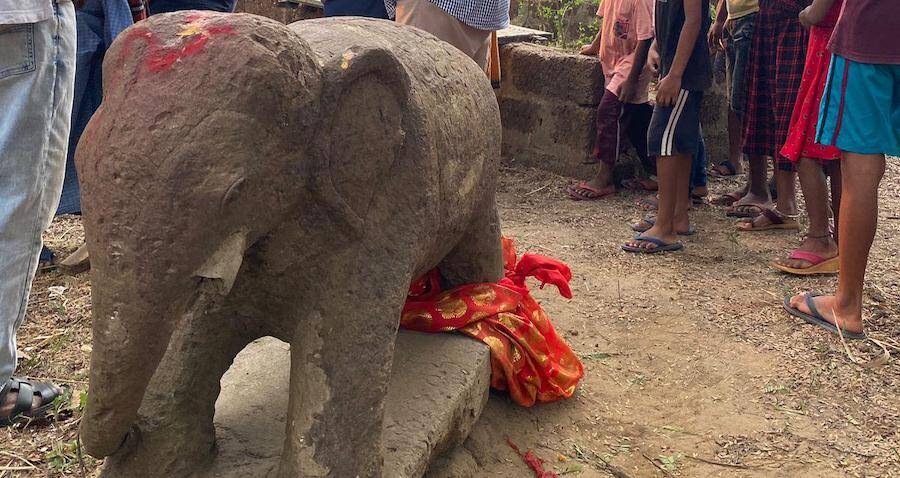 2,300-Year-Old Buddhist Elephant Statue Unearthed In India