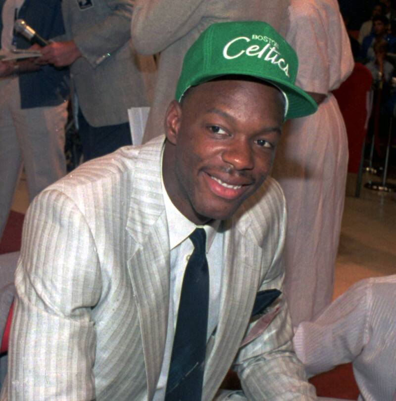 Len Bias After Signing With The Celtics