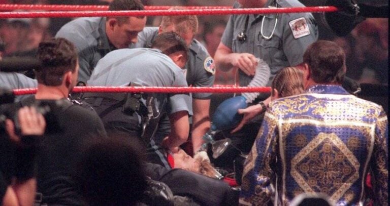 Owen Hart Getting Medical Treatment