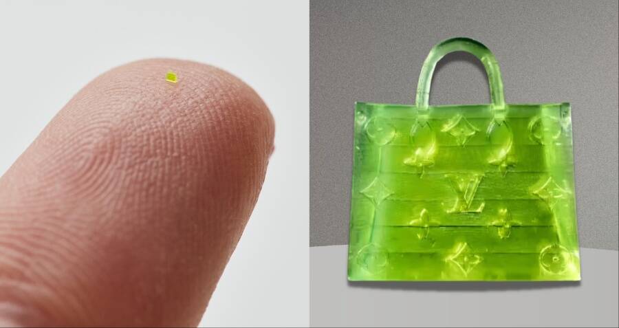 Microscopic Louis Vuitton knockoff bag narrow enough to pass
