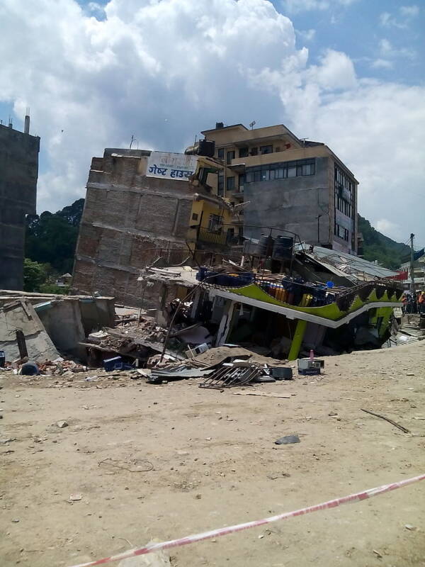 Damaged Building In Kathmandu