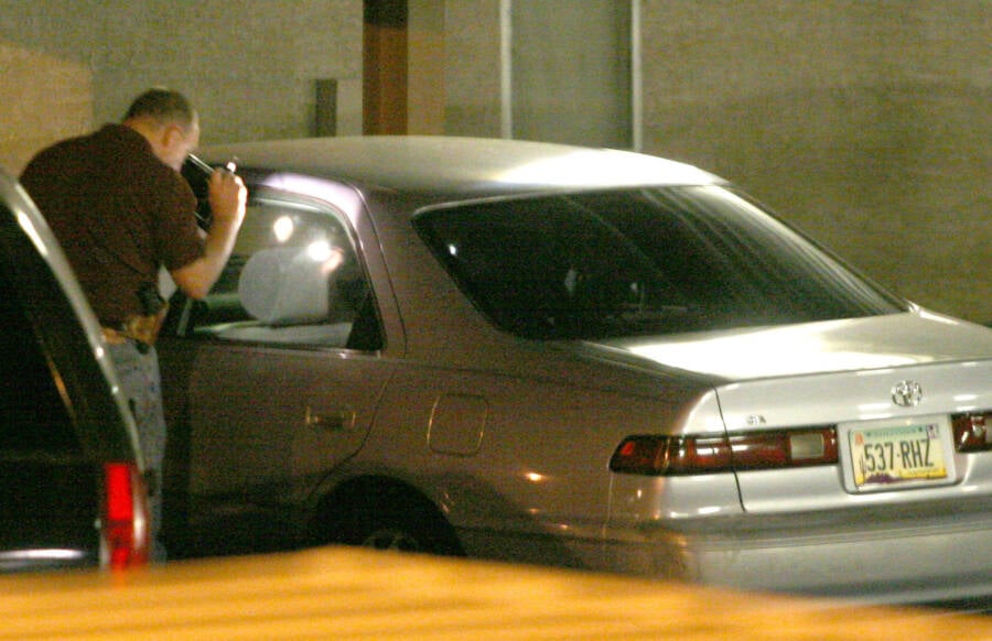 Arizona Police Inspecting A Sedan
