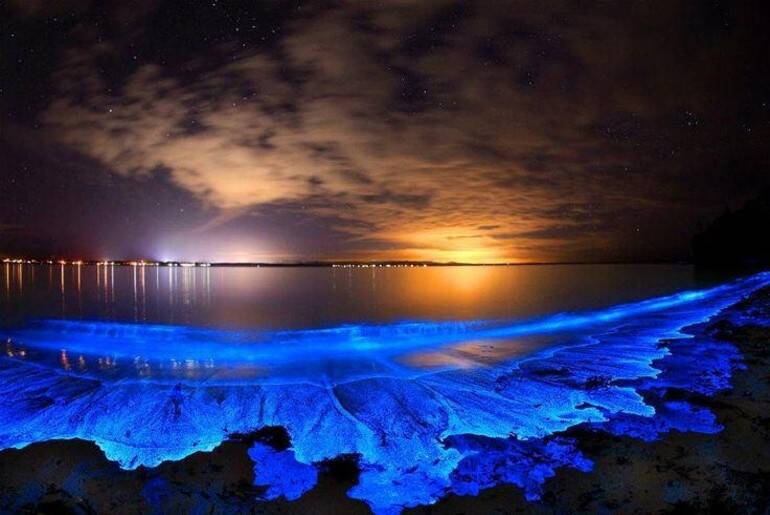 Beach At Night Vaadhoo Maldives