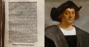 Auctioned Columbus Letter And Portrait