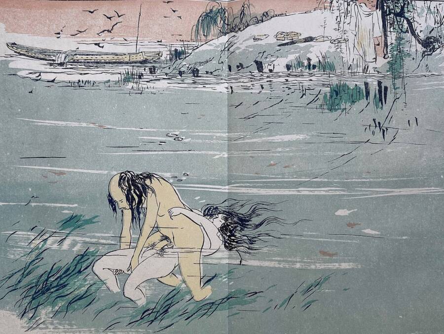 1850 Porn Drawing - Shunga: 33 Images Of The Traditional Erotic Art Of Edo Japan