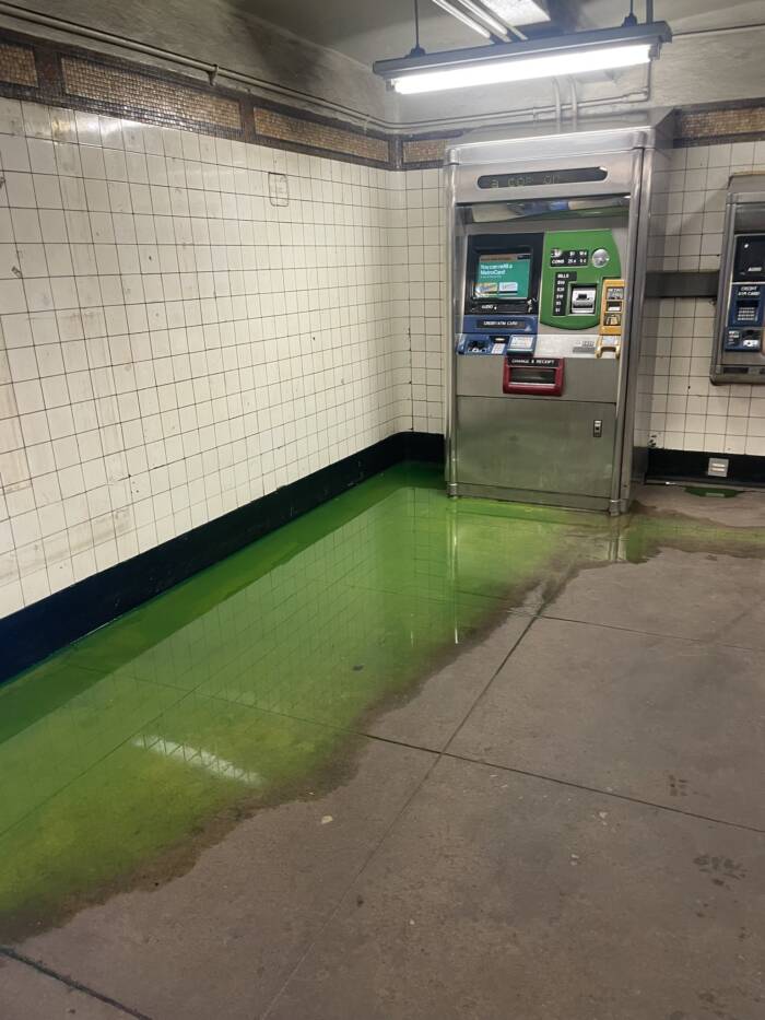 Green Slime In The New York Subway